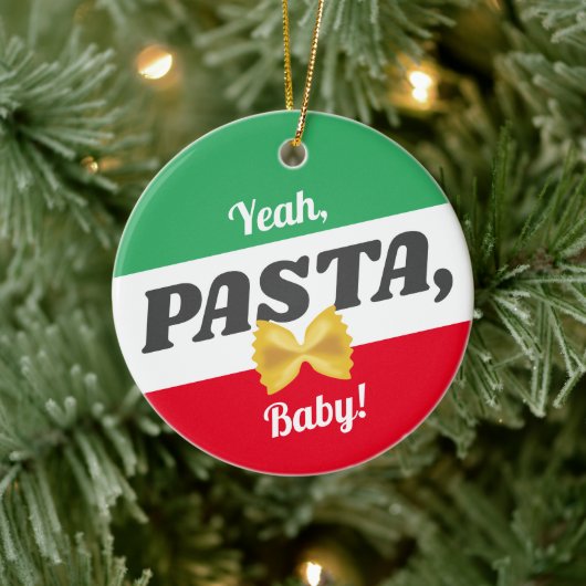Bowtie pasta Italiaans kerstcadeautje Keramisch Ornament (Boom)