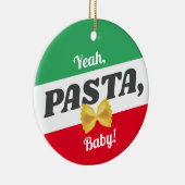 Bowtie pasta Italiaans kerstcadeautje Keramisch Ornament (Rechts)