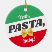 Bowtie pasta Italiaans kerstcadeautje Keramisch Ornament (Voorkant)