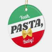 Bowtie pasta Italiaans kerstcadeautje Keramisch Ornament (Links)
