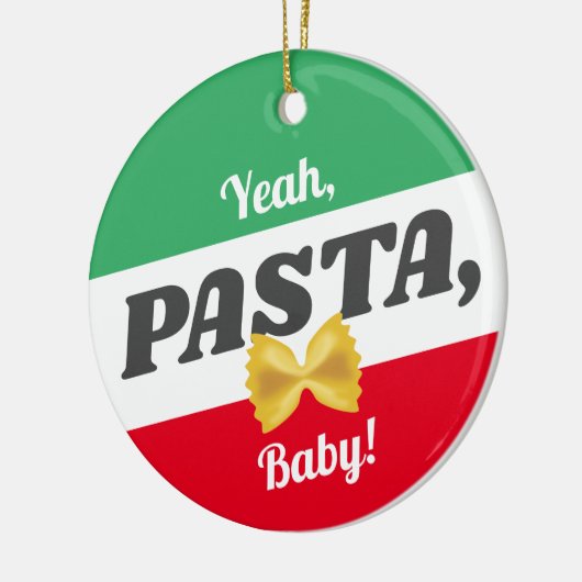 Bowtie pasta Italiaans kerstcadeautje Keramisch Ornament (Links)