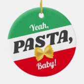 Bowtie pasta Italiaans kerstcadeautje Keramisch Ornament (Achterkant)