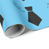 Bowtie Patroon Blauw Vrolijk Kerstmis Jongens Kind Cadeaupapier (Rol Hoek)
