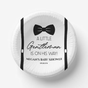 Bowtie Suspenders een klein Gentleman Baby shower Papieren Kommen