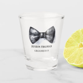Bowtie Wedding Party Groomsman Gift Shot Glas