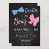 Bowties en bogen Geslacht onthullen Kaart (Voorkant / Achterkant)