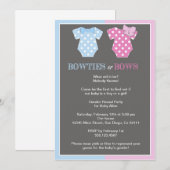 Bowties of bogen Genderkwesties onthullen uitnodig Kaart (Voorkant / Achterkant)