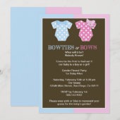 Bowties of bogen Genderkwesties onthullen uitnodig Kaart (Voorkant / Achterkant)