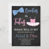 Bowties of tutus Geslacht onthullen Kaart (Voorkant)