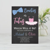 Bowties of tutus Geslacht onthullen Kaart (Staand voorkant)