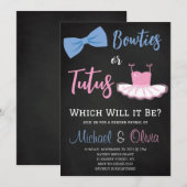 Bowties of tutus Geslacht onthullen Kaart (Voorkant / Achterkant)