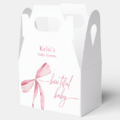 Bowtiful Waterverf Roze Baby shower Welkom Bedankdoosjes (Geopend)