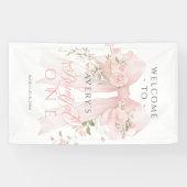 Bowtiiful One 1st Birthday Floral Bow Girls Spandoek (Horizontaal)