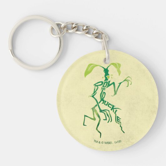BOWTRUCKLE™ PICKETT™ Typografie Grafisch Sleutelhanger (Voorkant)