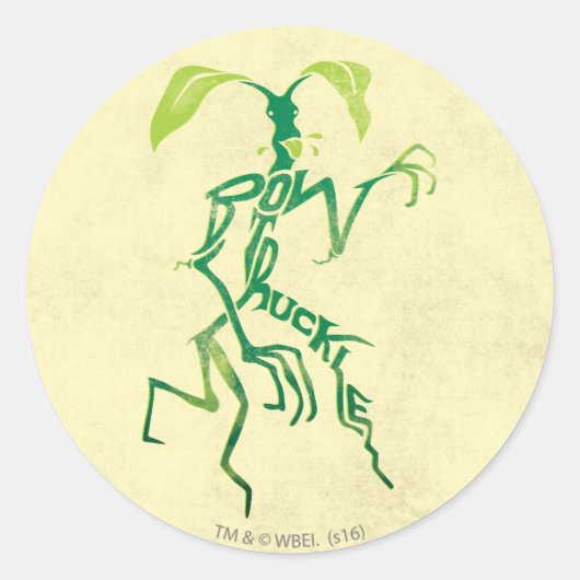 BOWTRUCKLE™ PICKETT™ Typografie Ronde Sticker (Voorkant)