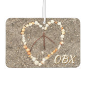 BOX Beach NC Seashell Heart Peace Sign Souvenir Luchtverfrisser (Voorkant)