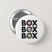 "Box Box Box" F1 Bandencompound-ontwerp Ronde Button 5,7 Cm (Voorkant /achterkant)