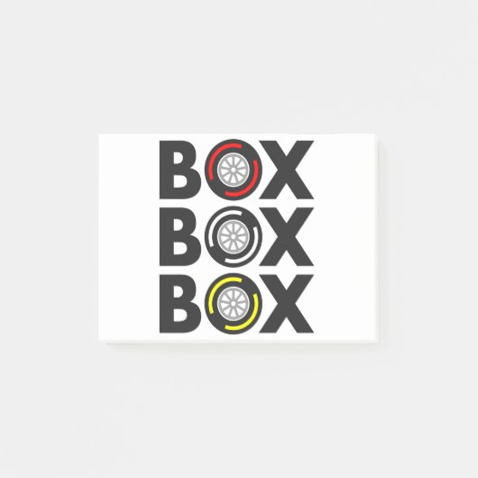 "Box Box Box" F1 Bandenontwerp Post-it® Notes (Voorkant)
