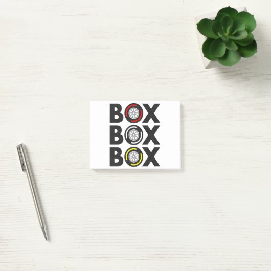 "Box Box Box" F1 Bandenontwerp Post-it® Notes (Kantoor)