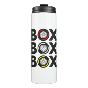 "Box Box Box" F1 Bandenontwerp Thermosbeker