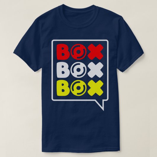 Box Box Box F1 Bandensamenstelling V3 Ontwerp T-shirt (Design voorkant)