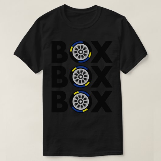 Box Box Box WEC Tyre Samengesteld ontwerp T-shirt (Design voorkant)
