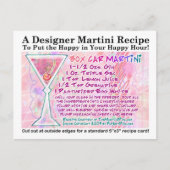 Box Car Martini Recept Briefkaart (Voorkant)