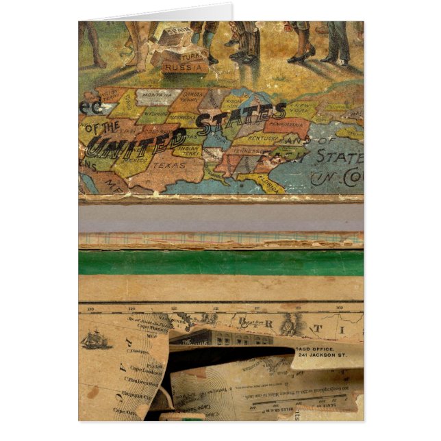 Box Dissected map, Verenigde Staten (Voorkant)