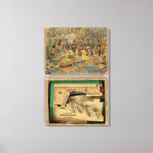 Box Dissected map, Verenigde Staten Canvas Afdruk (Voorkant)