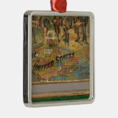 Box Dissected map, Verenigde Staten Metalen Ornament (Rechts)