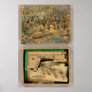 Box Dissected map, Verenigde Staten Poster