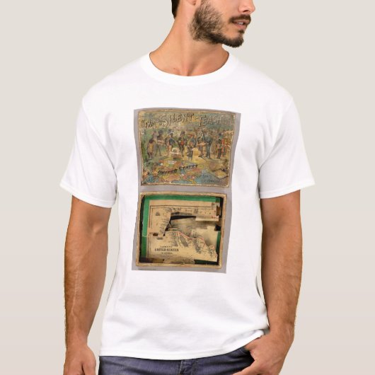 Box Dissected map, Verenigde Staten T-shirt (Voorkant)