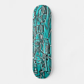Box Junction in Cyan Persoonlijk Skateboard (Voorkant)