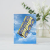 Box Kite in de lucht Briefkaart (Staand voorkant)