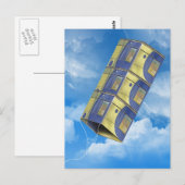 Box Kite in de lucht Briefkaart (Voorkant / Achterkant)