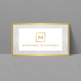 Box Logo Monogram met Elegante Snakeskin Print Visitekaartje