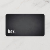 box. Modern Minimalist Blackboard Professional Visitekaartje (Voorkant)