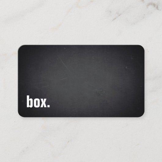 box. Modern Minimalist Blackboard Professional Visitekaartje (Voorkant)
