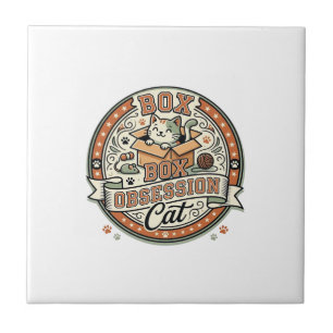 Box Obsessie Kat Box Obsessie Kat Vintage Vector Tegeltje