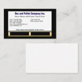 Box on Pallet, Black & White Business Card Visitekaartje (Voorkant / Achterkant)