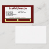 Box on Pallet, Blue Business Card Visitekaartje (Voorkant / Achterkant)