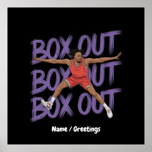 Box Out Box Out Box Out: Creatieve en grappige tak Poster
