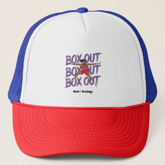 Box Out Box Out Box Out: Creatieve en grappige tak Trucker Pet (Voorkant)