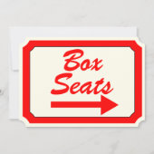  Box Seats Teken Paardenrace Party Uitnodiging (Voorkant)