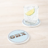 BOX Sunrise Tekst Zandsteen Onderzetter (Zijkant)