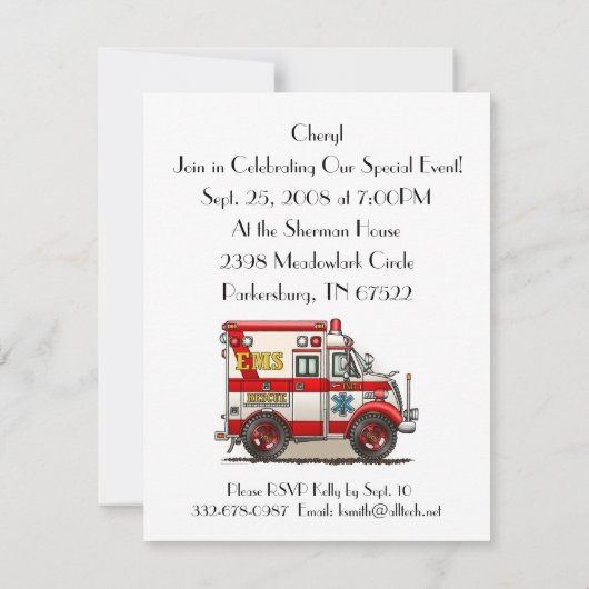 Box Truck Ambulance Kaart (Achterkant)