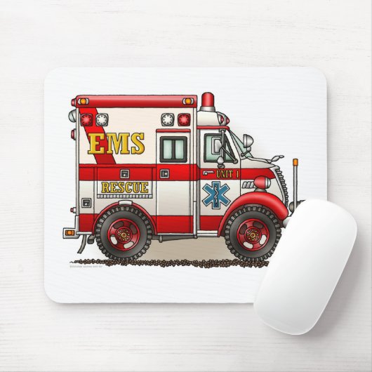 Box Truck Ambulance Muismat (Met muis)