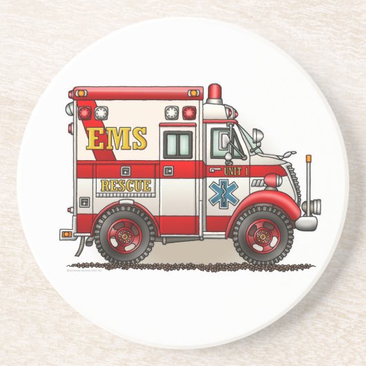 Box Truck Ambulance Onderzetter (Voorkant)