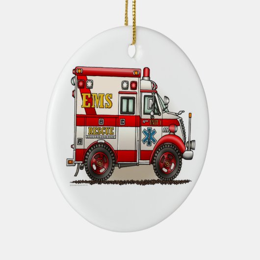 Box Truck Ambulance Ornament (Rechts)