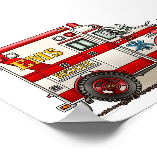 Box Truck Ambulance Poster (Hoek)